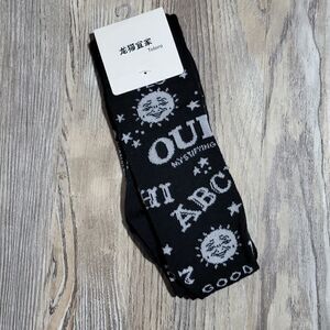 Black & White Ouija Socks